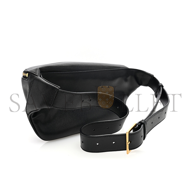 YSL CASSANDRE CLASSIC BELT BAG IN GRAIN DE POUDRE EMBOSSED LEATHER 589959DME0W1000 (25*14*3.5cm)